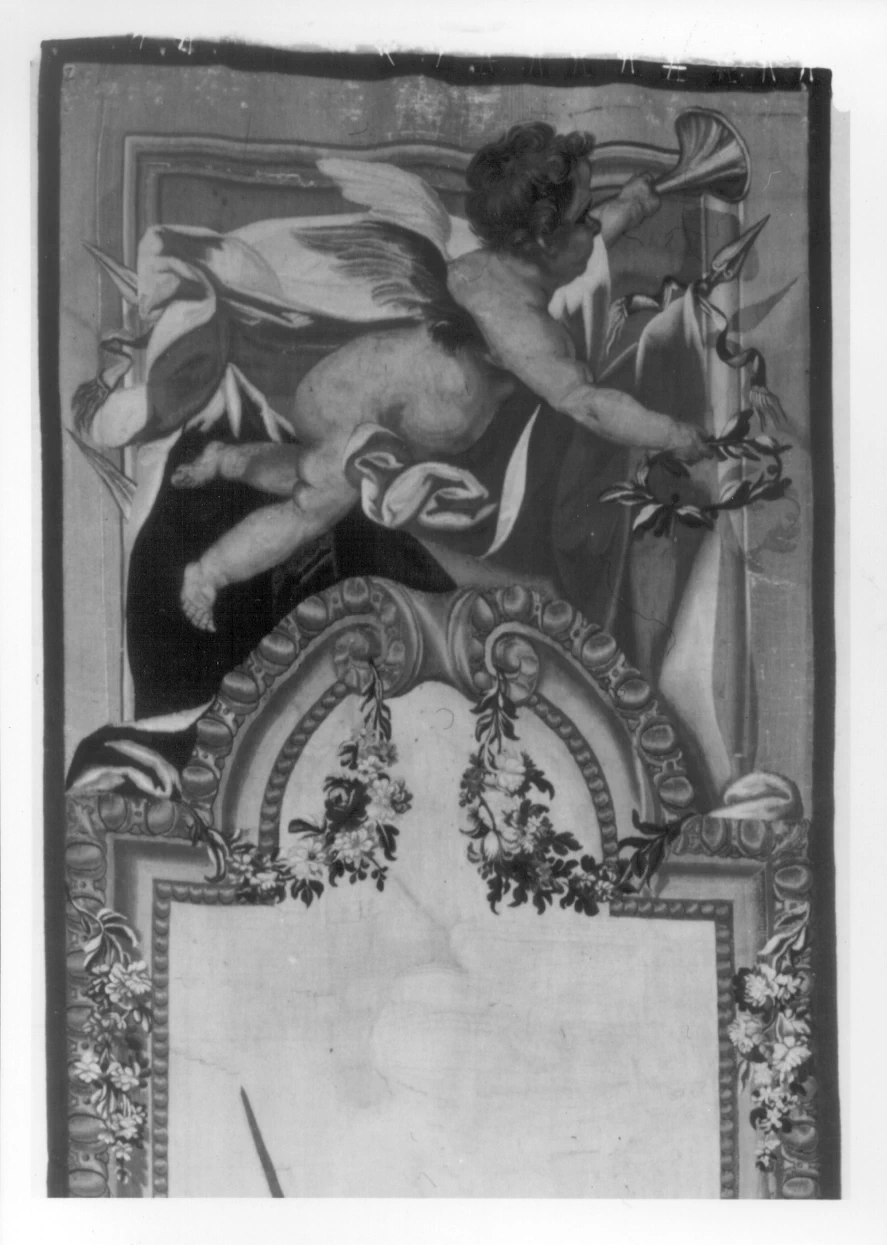 Arazzo - guerriero che riceve ordini, Musei Reali, Palazzo Reale, Torino, dettaglio 2